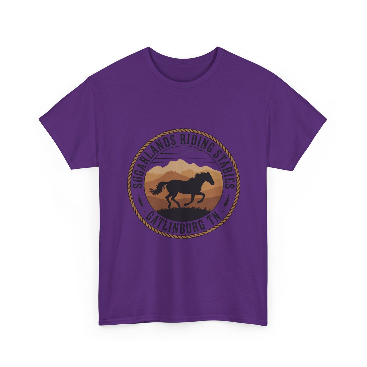 Sugarlands Riding Stables T-Shirt – Gatlinburg Tennessee Running Horse Western Emblem Tee