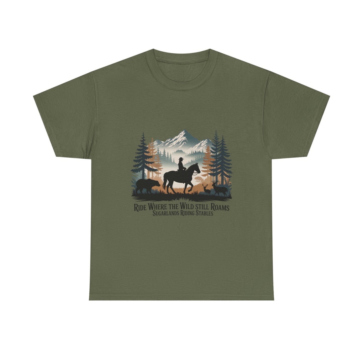 Ride Where the Wild Still Roams T-Shirt – Sugarlands Riding Stables Gatlinburg Tennessee Wildlife Tee