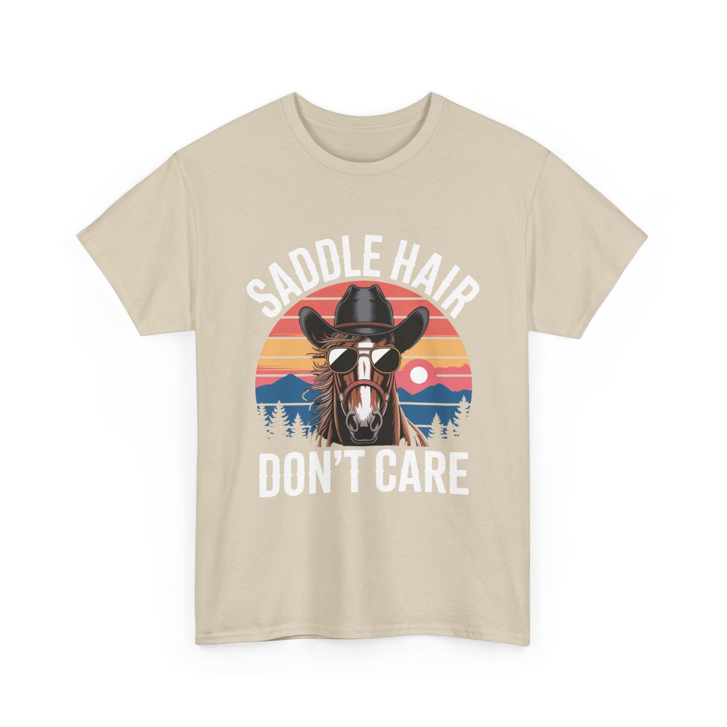 Saddle Hair Don't Care Horse Shirt – Funny Western Horse Lover Tee
