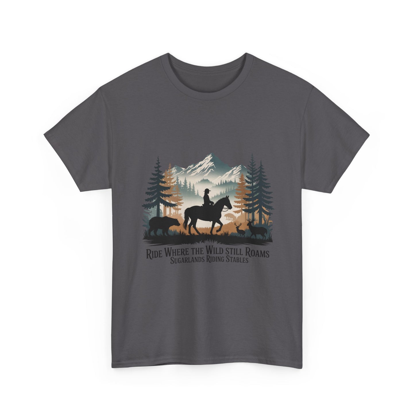 Ride Where the Wild Still Roams T-Shirt – Sugarlands Riding Stables Gatlinburg Tennessee Wildlife Tee