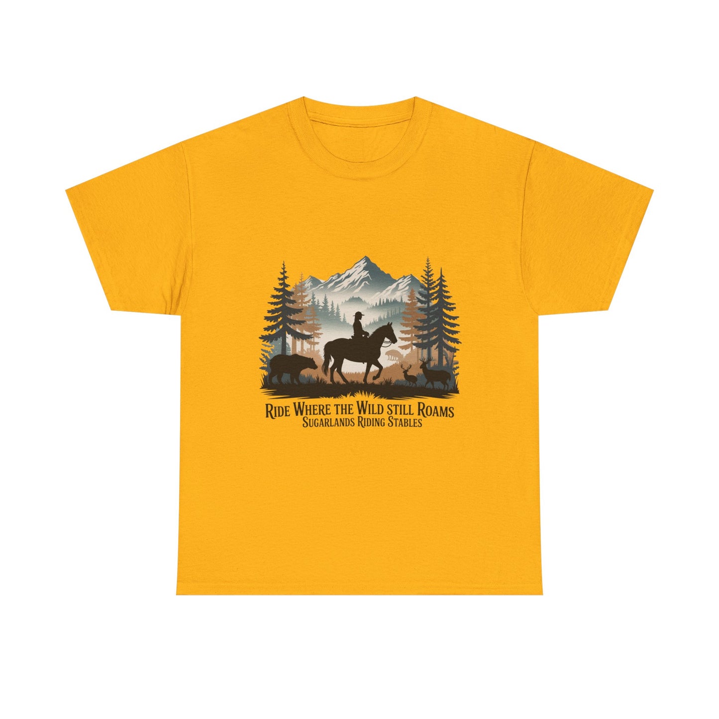 Ride Where the Wild Still Roams T-Shirt – Sugarlands Riding Stables Gatlinburg Tennessee Wildlife Tee