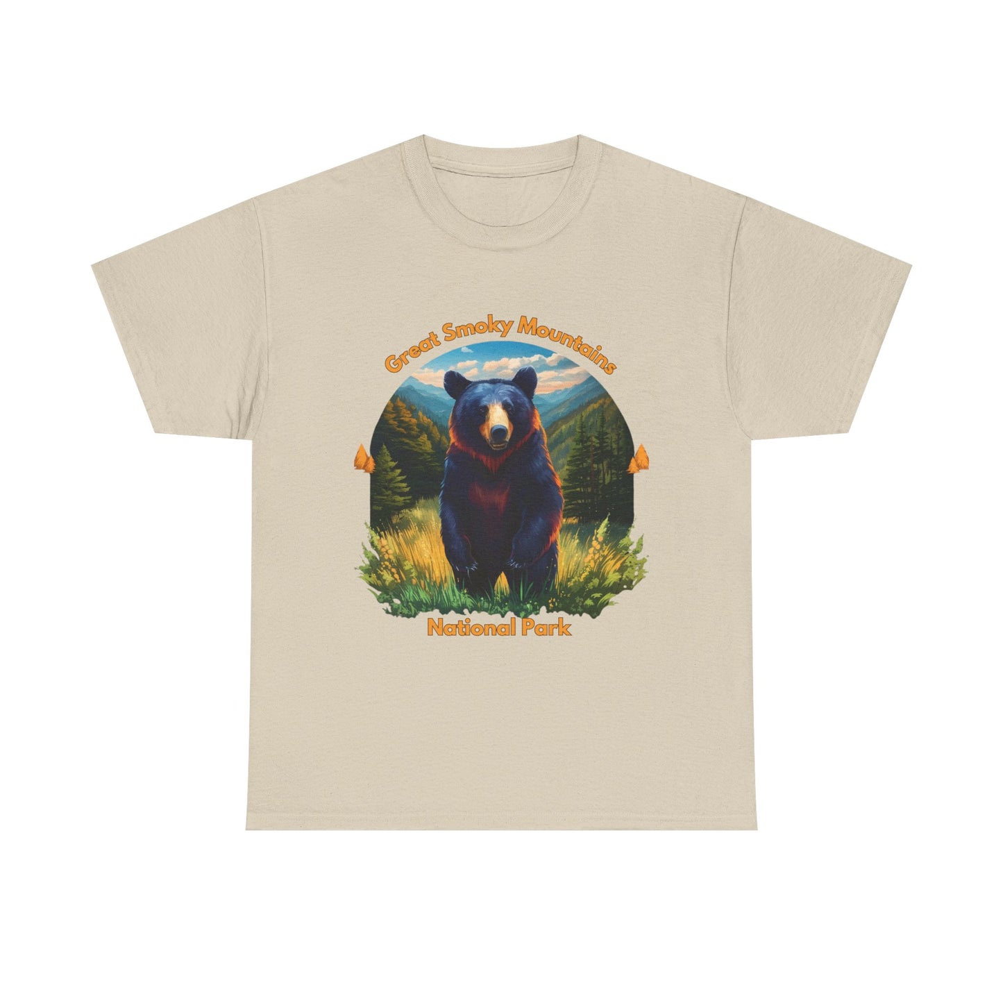 Great Smoky Mountains National Park Standing Black Bear Unisex Heavy Cotton Tee