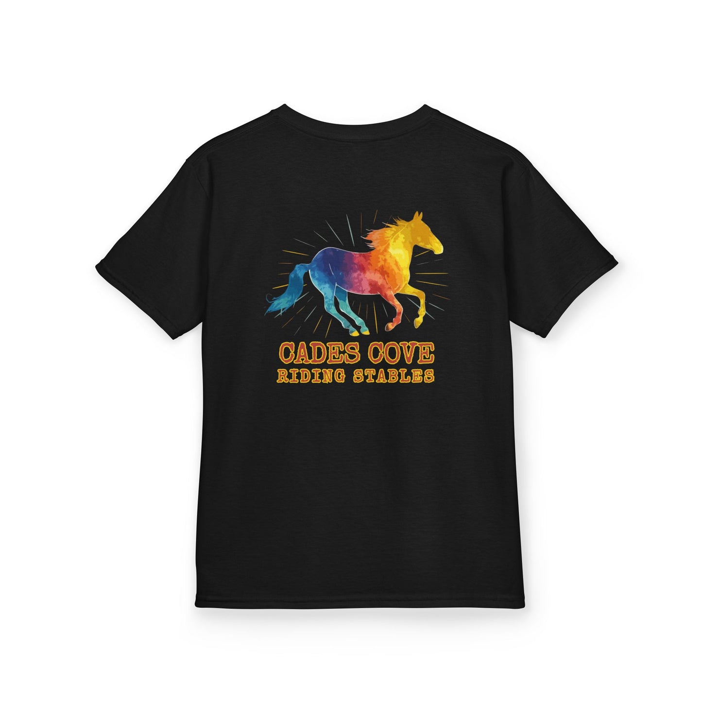 Cades Cove Riding Stables Running Horse Kids Heavy Cotton™ Tee