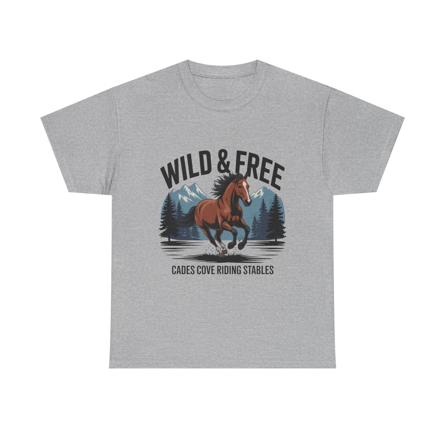 Wild & Free Cades Cove Riding Stables Shirt – Horse Lover Smoky Mountains Tee