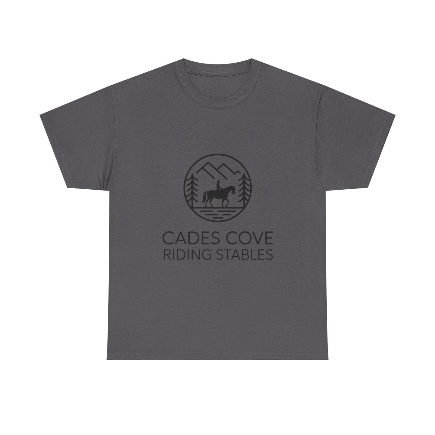 Cades Cove Riding Stables Circle Emblem T-Shirt – Smoky Mountains Western Trail Ride Tee