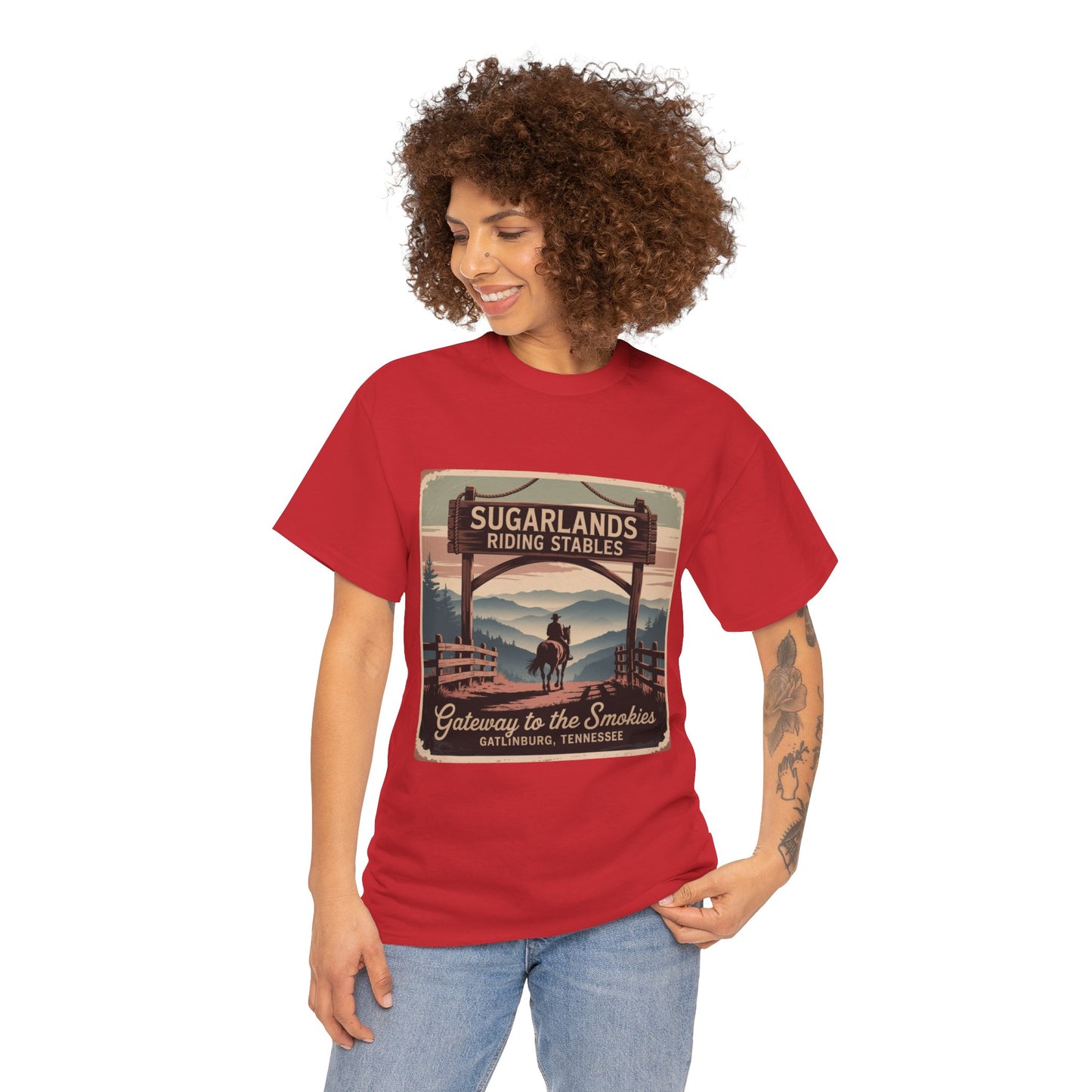 Sugarlands Riding Stables T-Shirt – Gateway to the Smokies Gatlinburg Tennessee Horseback Tee