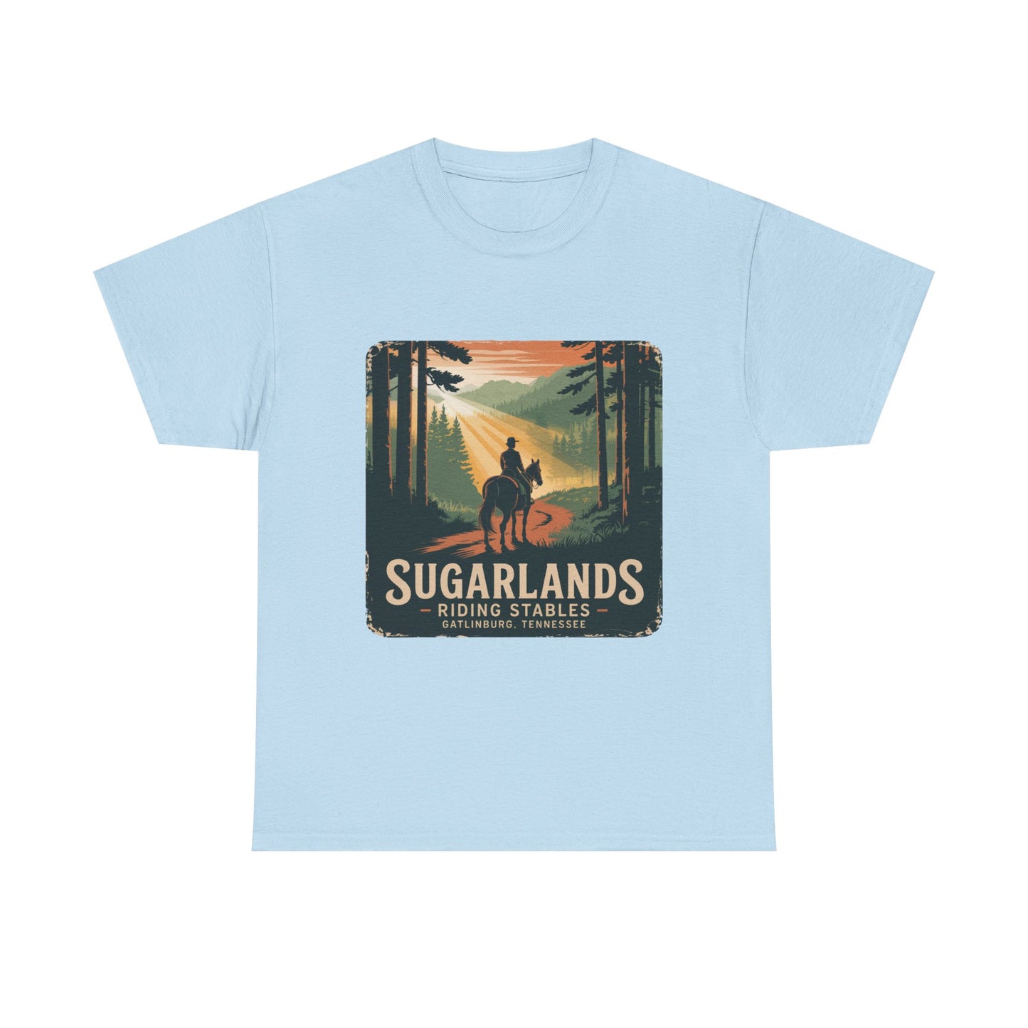 Sugarlands Riding Stables T-Shirt – Gatlinburg Tennessee Scenic Smoky Mountains Trail Tee