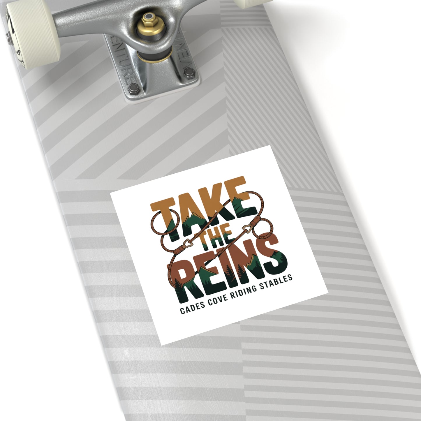 Take the Reins Sticker – Cades Cove Riding Stables Smoky Mountains Western Decal