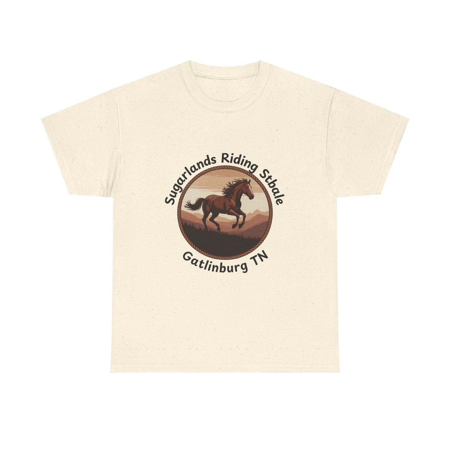 Running Horse T-Shirt – Sugarlands Riding Stables Gatlinburg Tennessee Western Sunset Tee