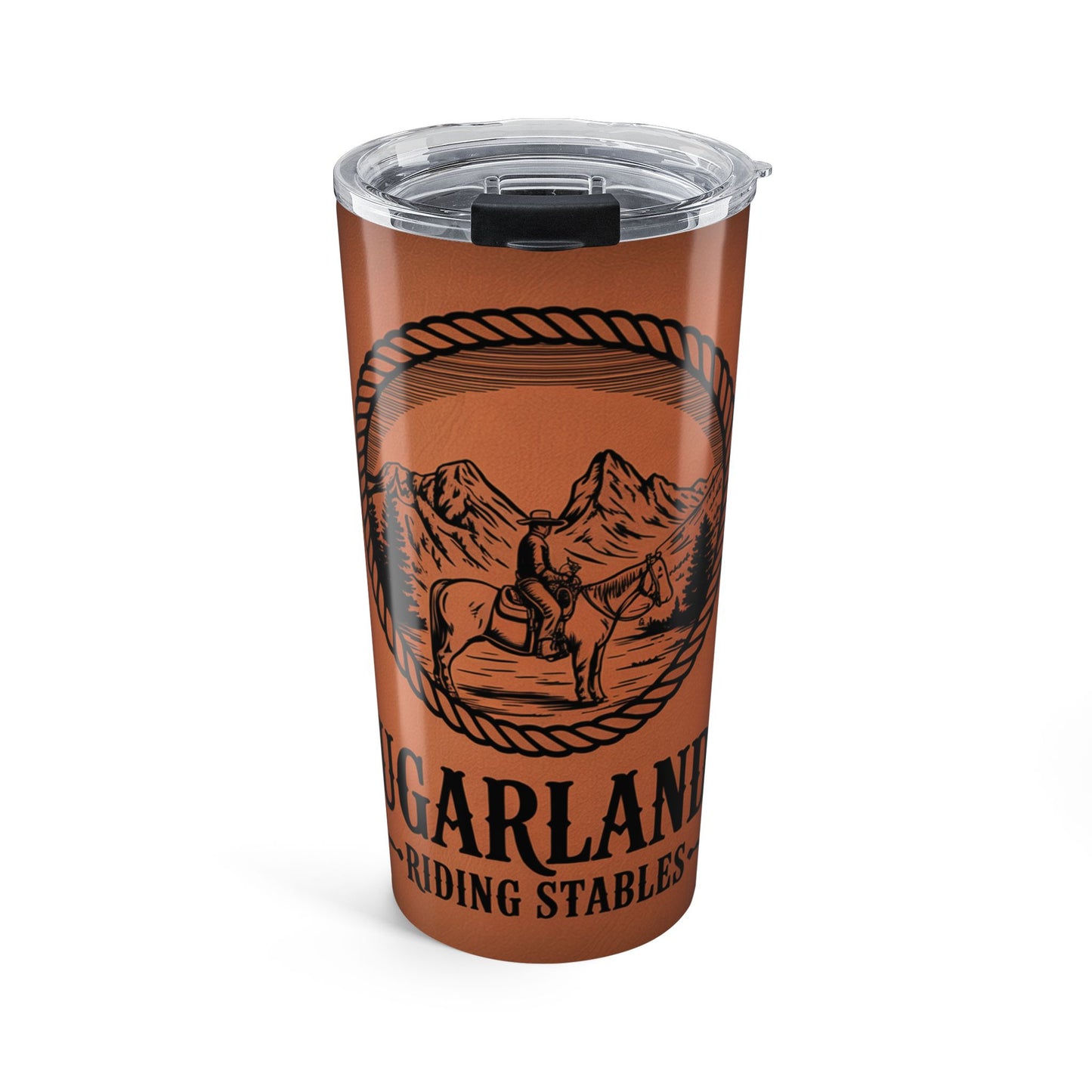 Lone Rider Emblem – Sugarlands Riding Stables Tumbler 20oz