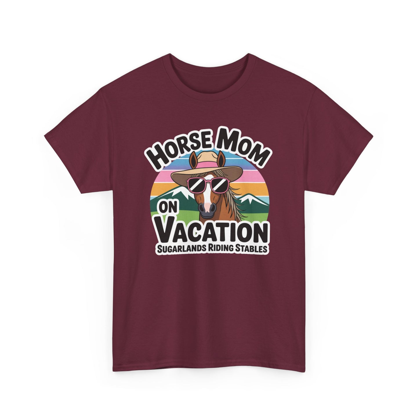 Horse Mom on Vacation Tee — Cute Retro Horse Riding Mom Shirt Sugarlands