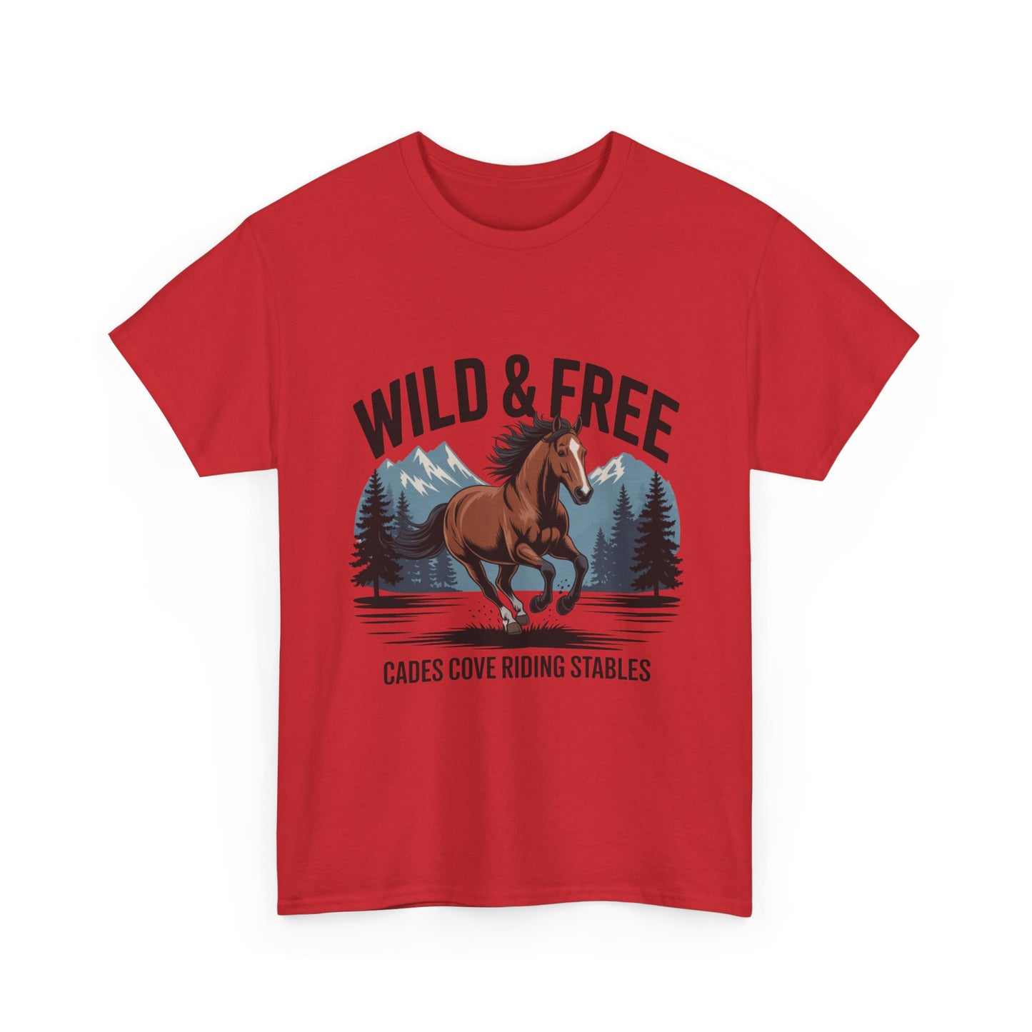 Wild & Free Cades Cove Riding Stables Shirt – Horse Lover Smoky Mountains Tee
