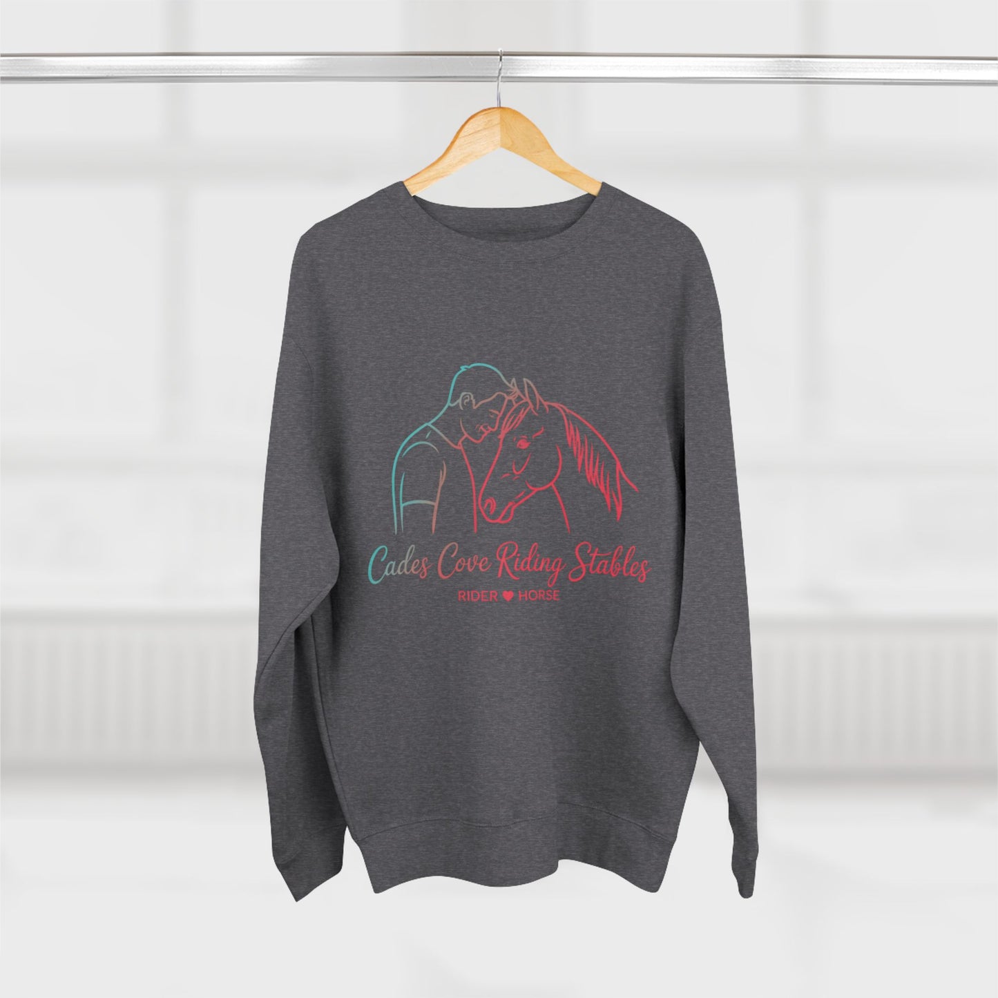 Cades Cove Brotherhood – Rider ♥ Horse (Sunset Edition) Unisex Crewneck Sweatshirt