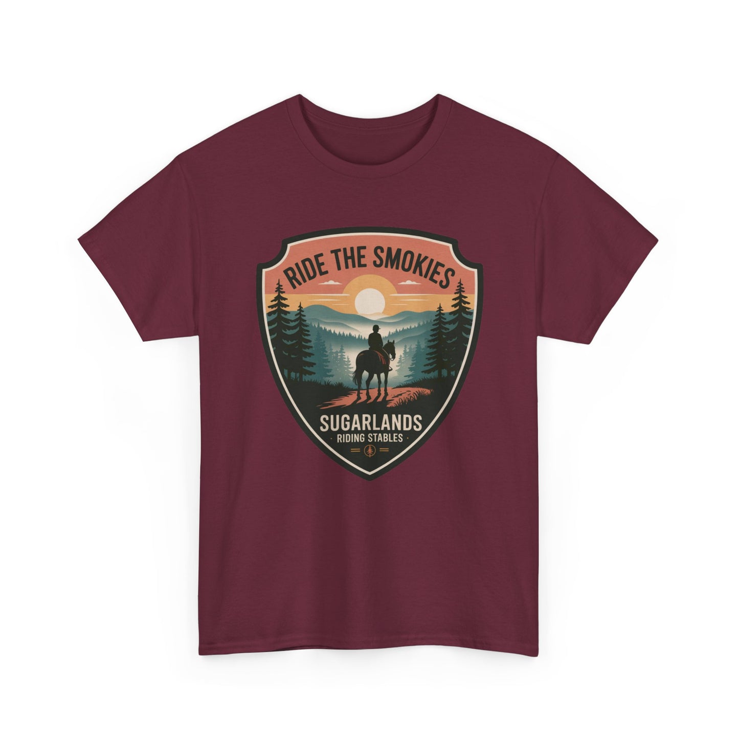 Ride The Smokies Sugarlands Riding Stables Shirt – Great Smoky Mountains Horseback Riding Tee