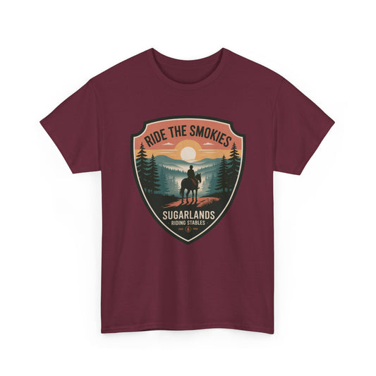 Ride The Smokies Sugarlands Riding Stables Shirt – Great Smoky Mountains Horseback Riding Tee