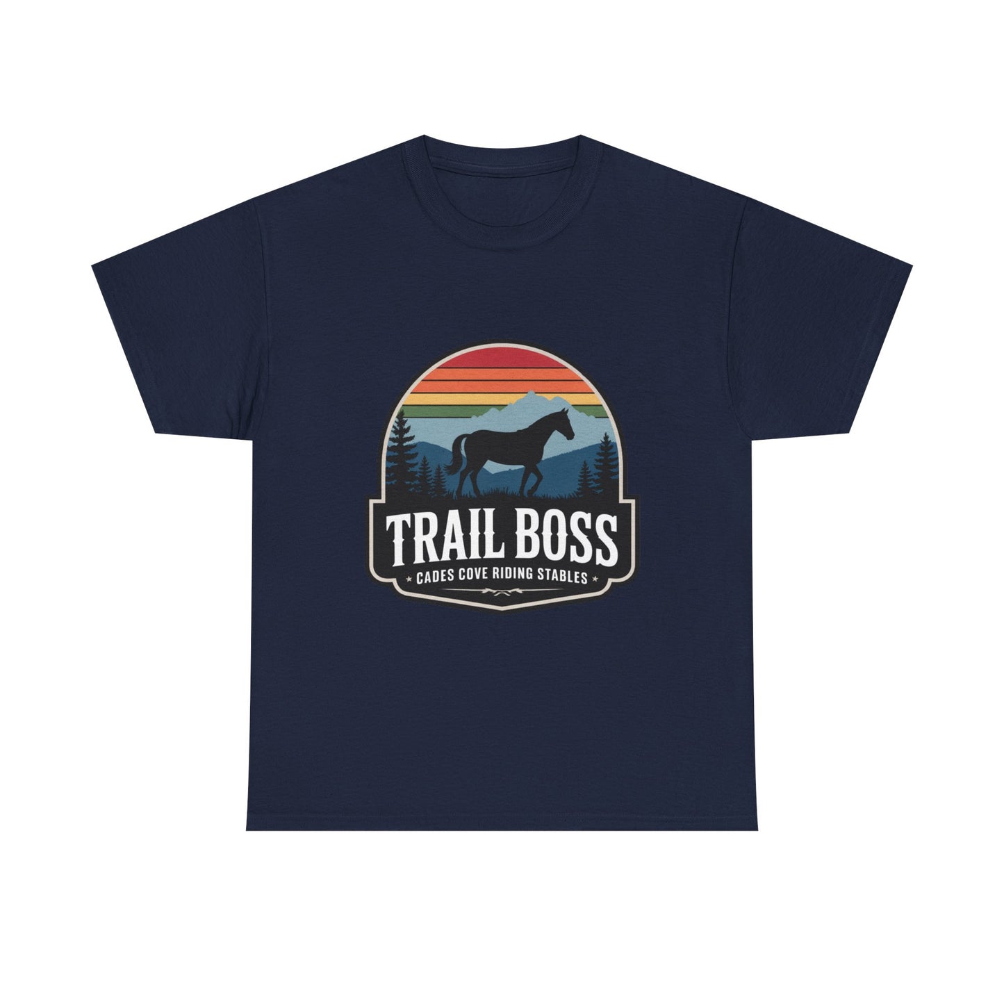 Trail Boss Cades Cove Riding Stables Shirt – Vintage Horseback Riding Smoky Mountains Tee