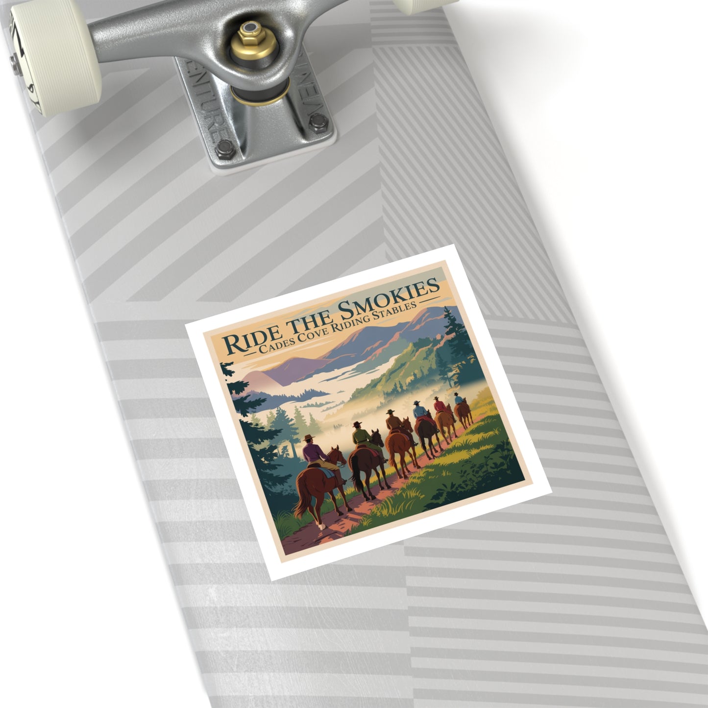 Ride the Smokies Sticker – Cades Cove Riding Stables Smoky Mountains Horseback Riding Decal