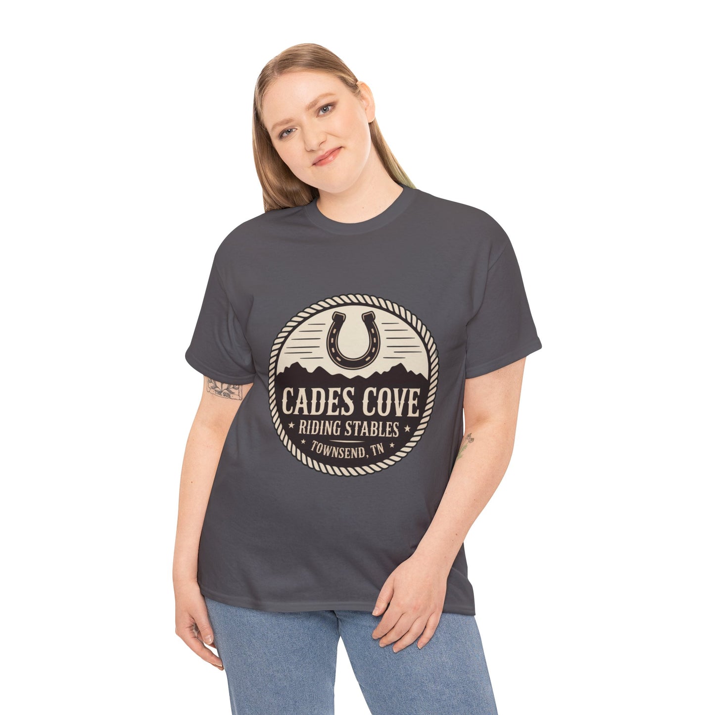 Cades Cove Riding Stables Townsend TN T-Shirt – Smoky Mountains Western Logo Tee