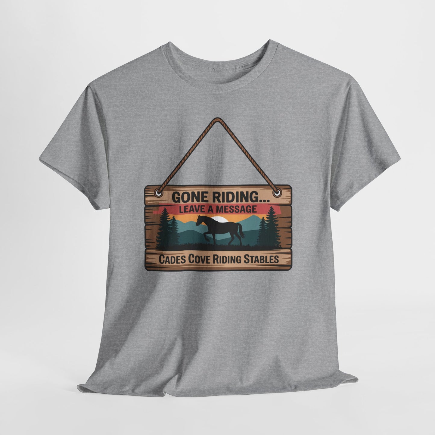 Gone Riding Leave a Message Cades Cove Riding Stables Shirt – Funny Horse Lover Tee