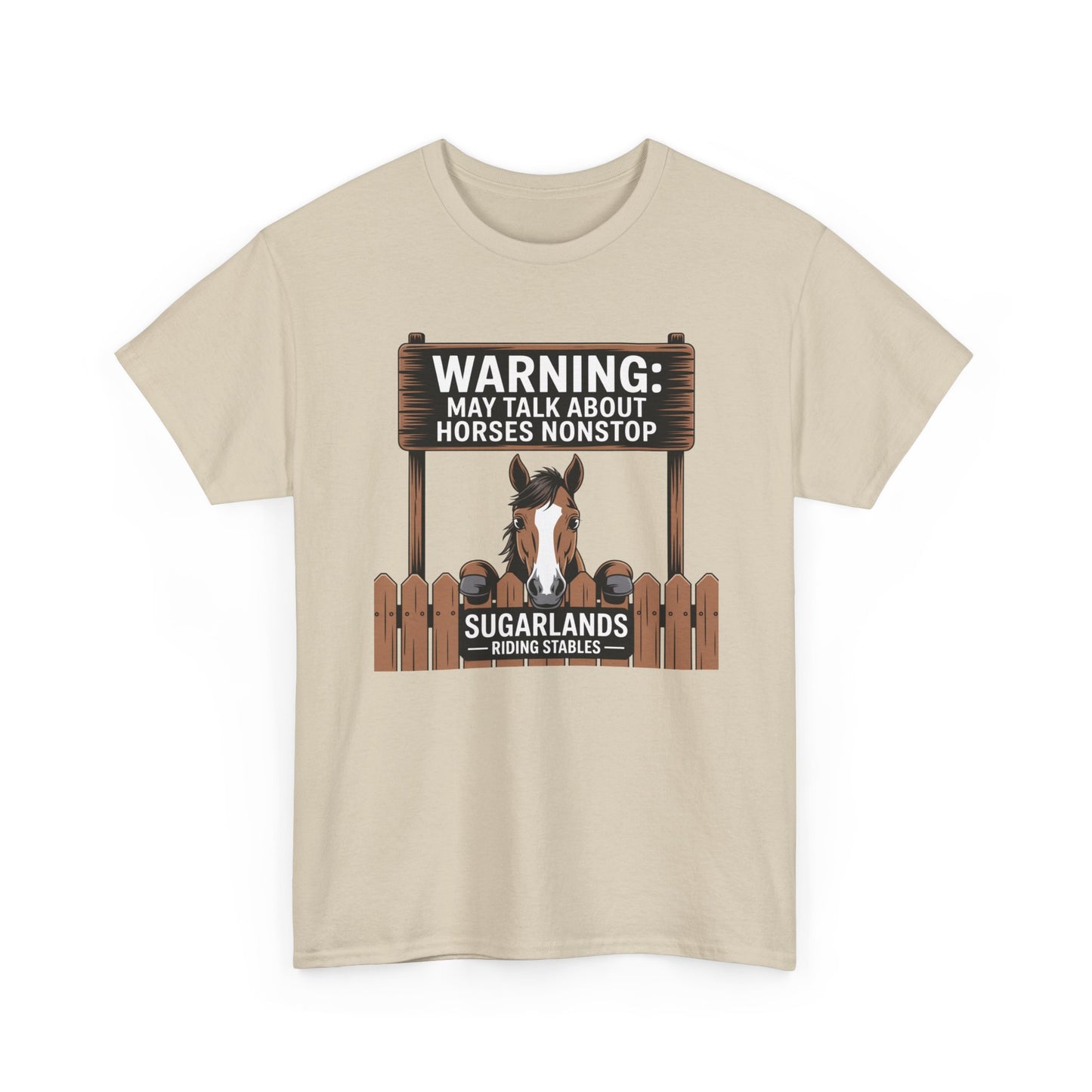 Horse Lover T‑Shirt — "Warning: May Talk About Horses Nonstop" Graphic Tee