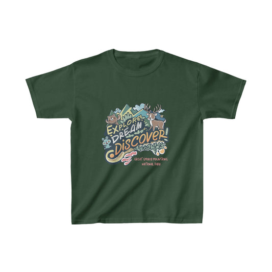 Great Smoky Mountains National Park Explore, Dream, Discover Kids Heavy Cotton™ Tee