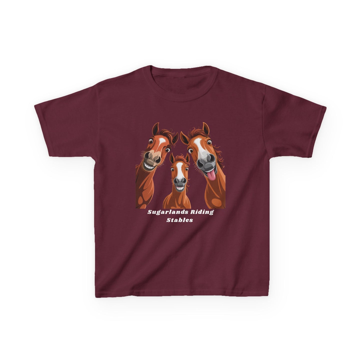 Happy Herd Trio Shirt – Funny Horse Faces Sugarlands Riding Stables Design