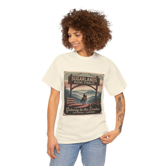 Sugarlands Riding Stables T-Shirt – Gateway to the Smokies Gatlinburg Tennessee Horseback Tee