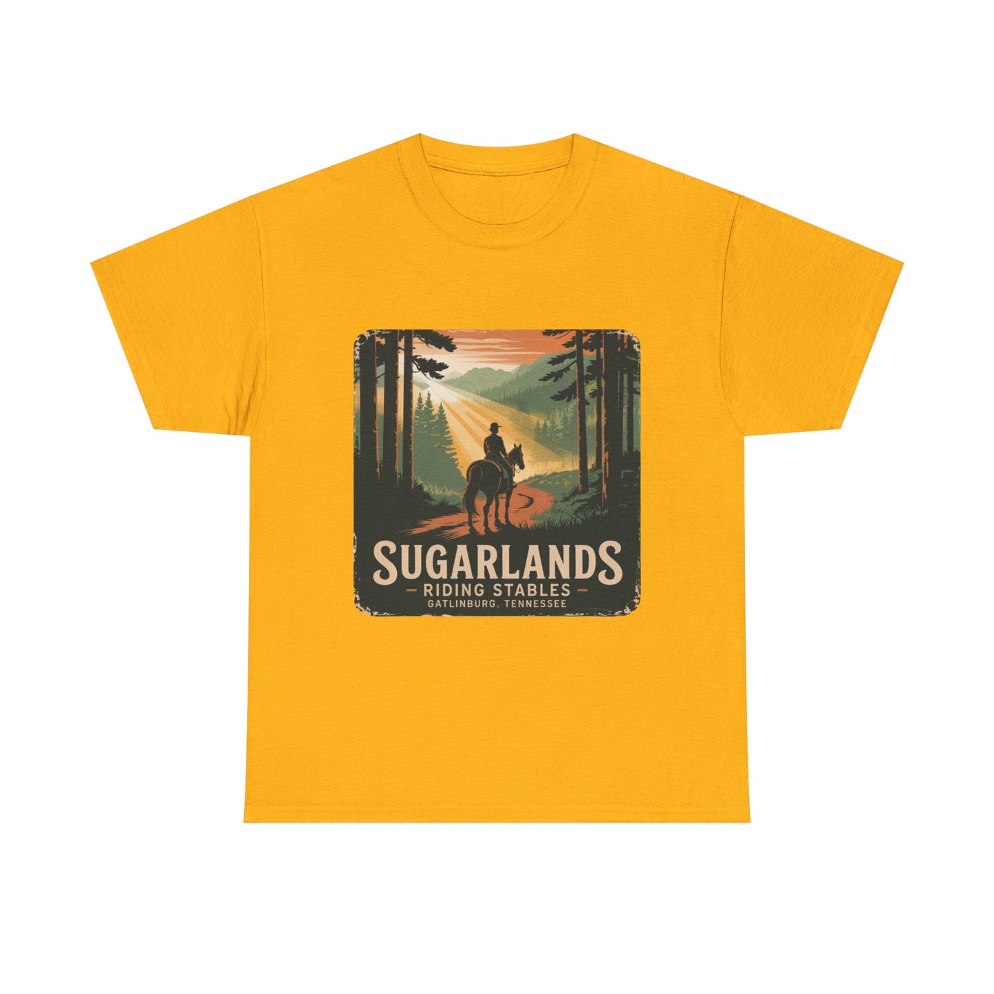 Sugarlands Riding Stables T-Shirt – Gatlinburg Tennessee Scenic Smoky Mountains Trail Tee