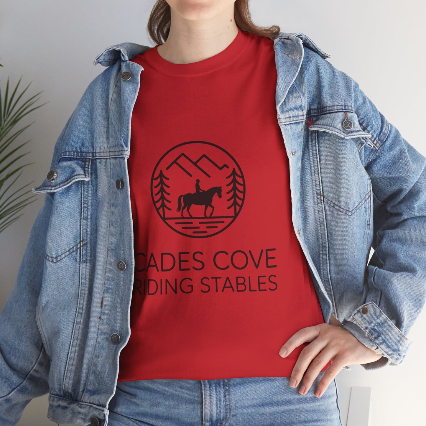 Cades Cove Riding Stables Circle Emblem T-Shirt – Smoky Mountains Western Trail Ride Tee