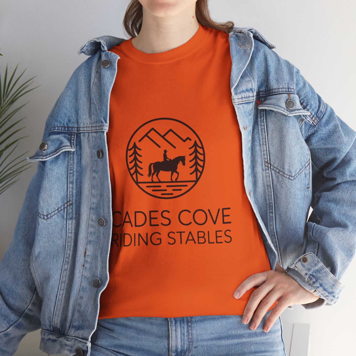Cades Cove Riding Stables Circle Emblem T-Shirt – Smoky Mountains Western Trail Ride Tee