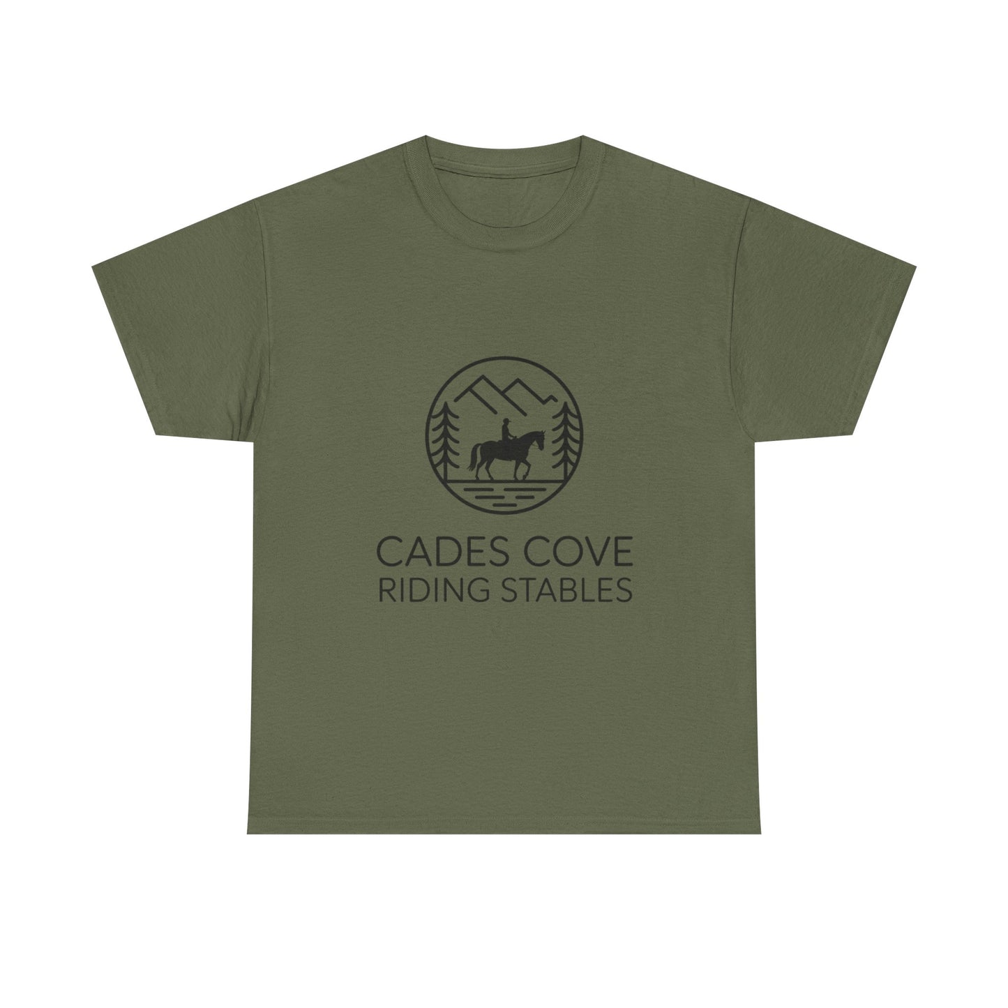 Cades Cove Riding Stables Circle Emblem T-Shirt – Smoky Mountains Western Trail Ride Tee