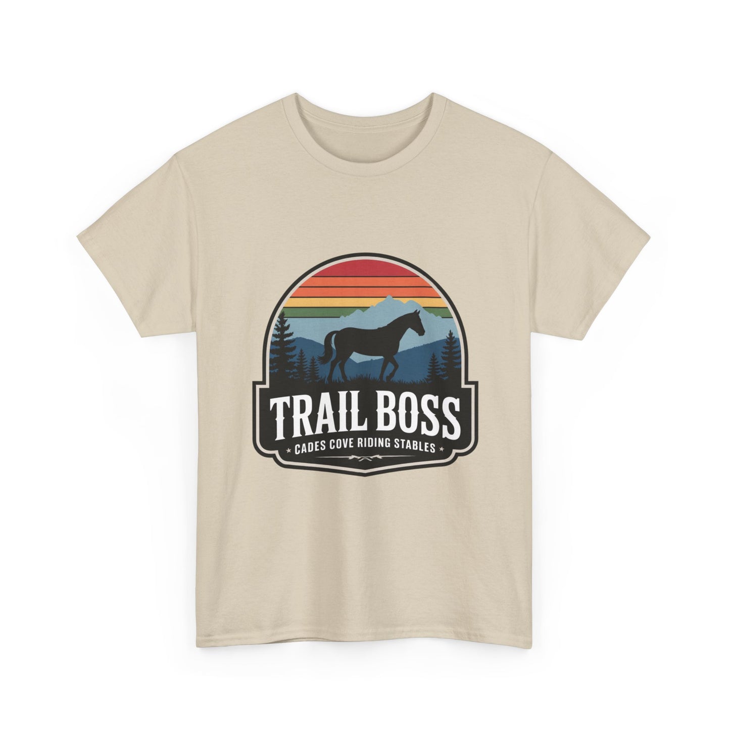 Trail Boss Cades Cove Riding Stables Shirt – Vintage Horseback Riding Smoky Mountains Tee