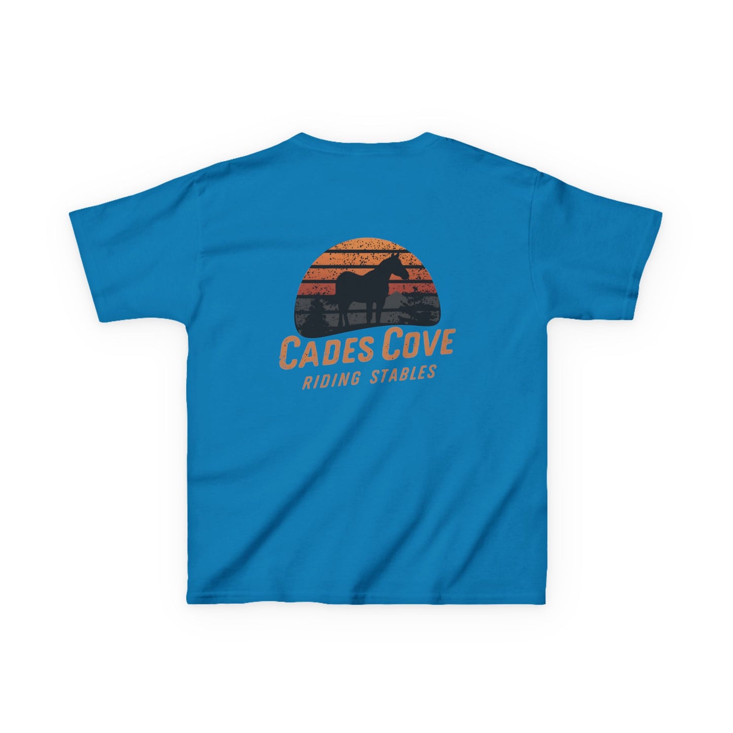 Cades Cove Riding Stables Retro Sunset Kids Heavy Cotton™ Tee