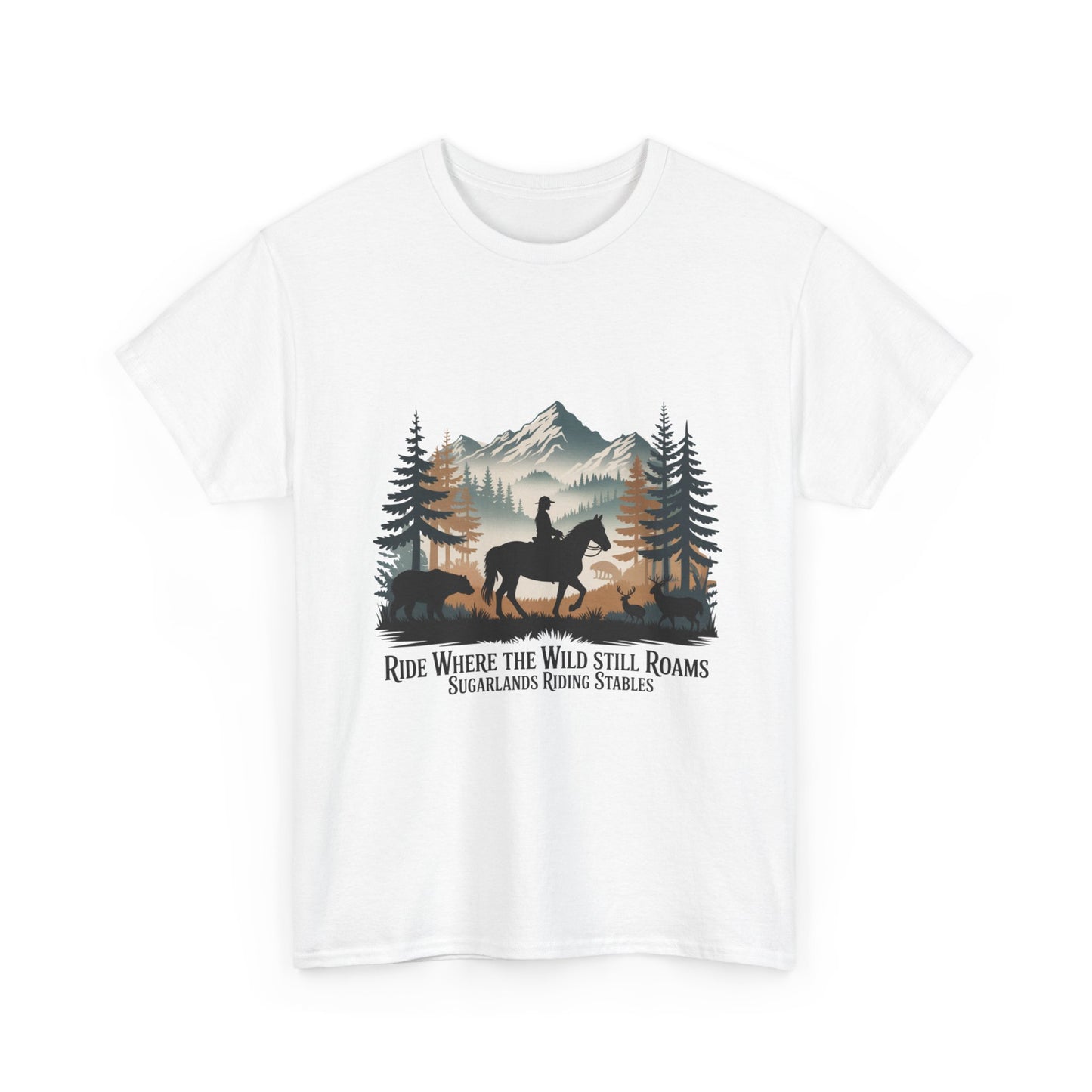 Ride Where the Wild Still Roams T-Shirt – Sugarlands Riding Stables Gatlinburg Tennessee Wildlife Tee