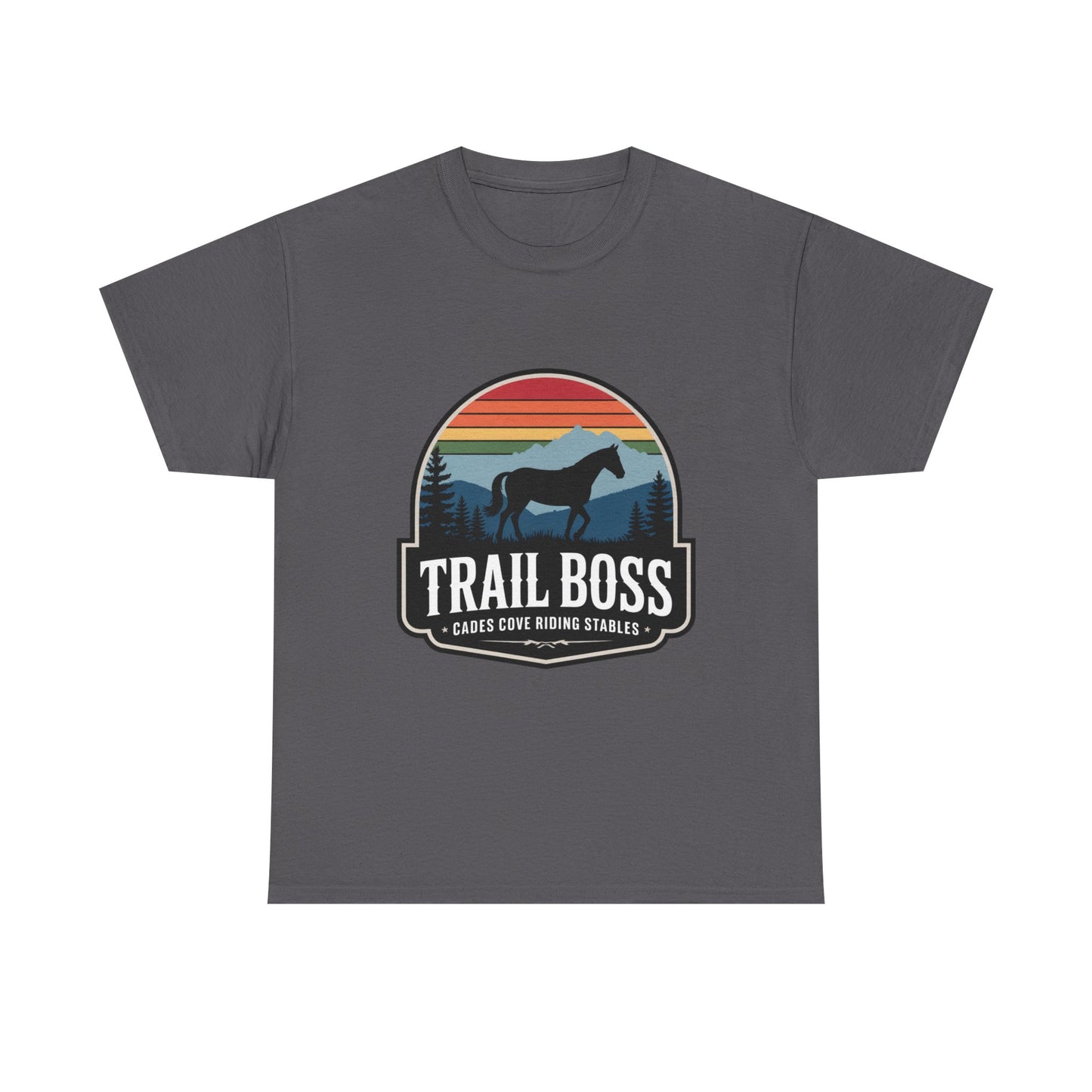 Trail Boss Cades Cove Riding Stables Shirt – Vintage Horseback Riding Smoky Mountains Tee