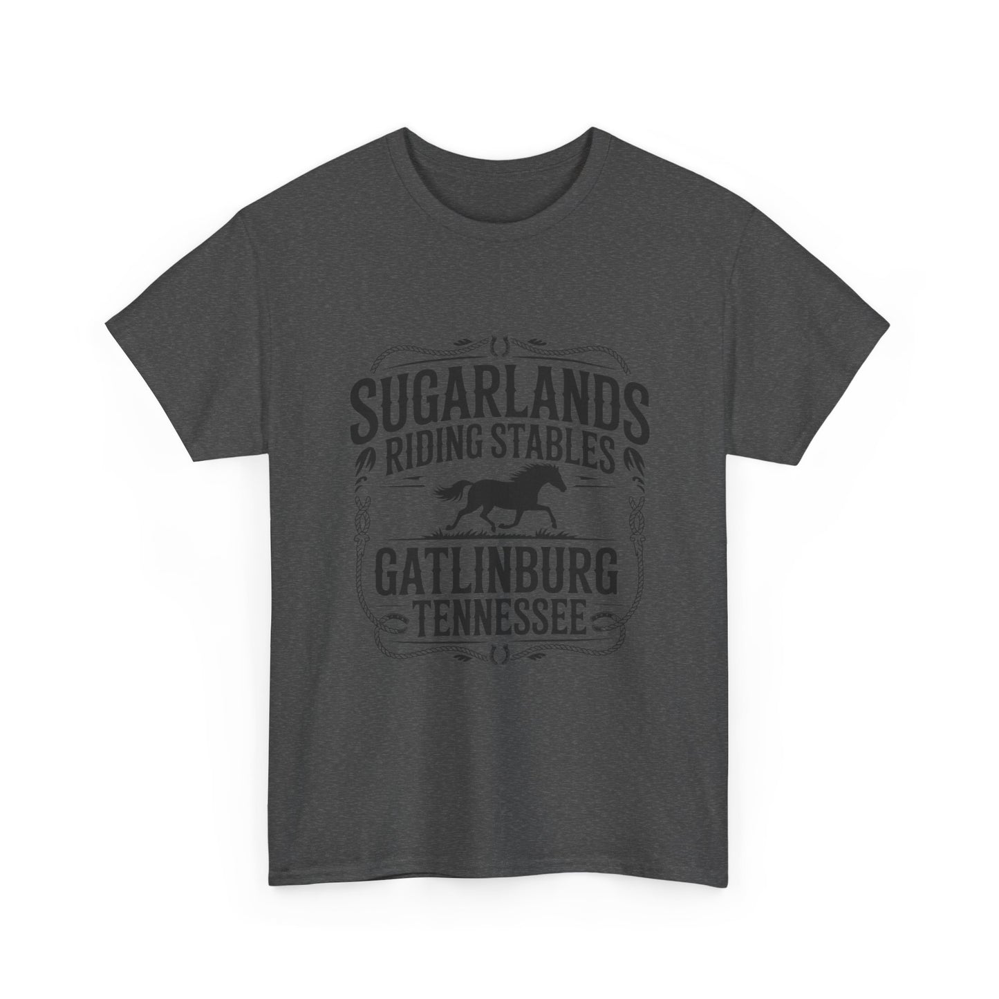 Sugarlands Riding Stables T-Shirt – Gatlinburg Tennessee Horseshoe Western Logo Tee