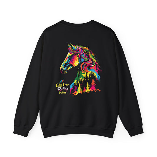 Cades Cove Riding Stables Horsehead Unisex Heavy Blend™ Crewneck Sweatshirt