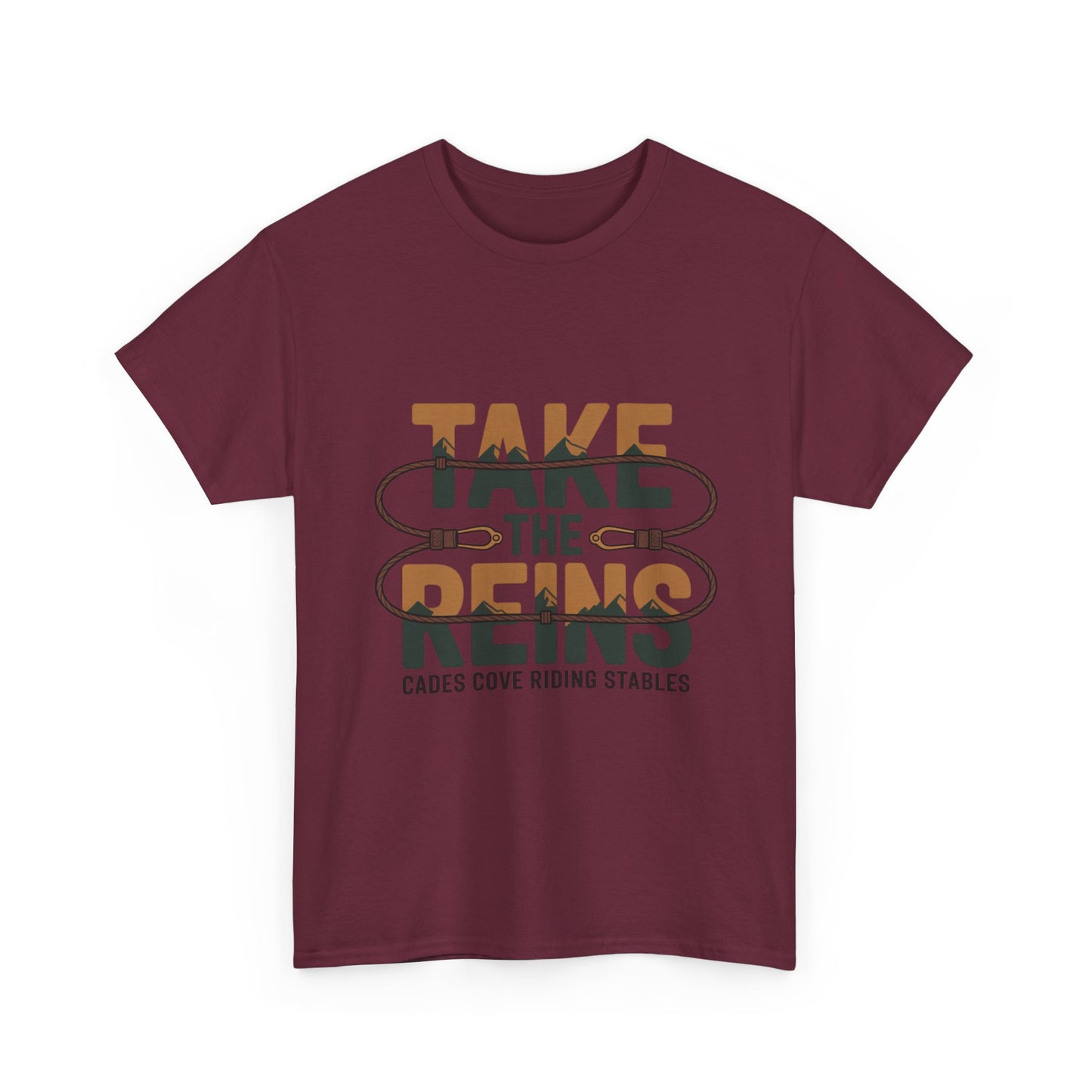 Take the Reins T-Shirt – Cades Cove Riding Stables Smoky Mountains Horseback Riding Tee