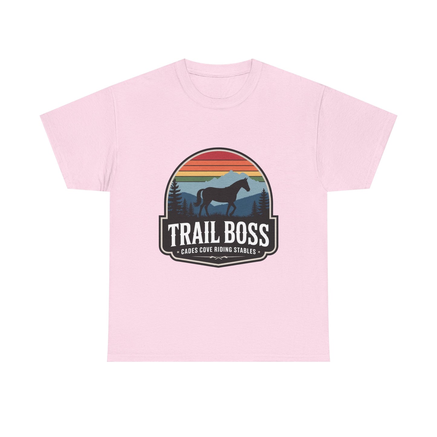 Trail Boss Cades Cove Riding Stables Shirt – Vintage Horseback Riding Smoky Mountains Tee