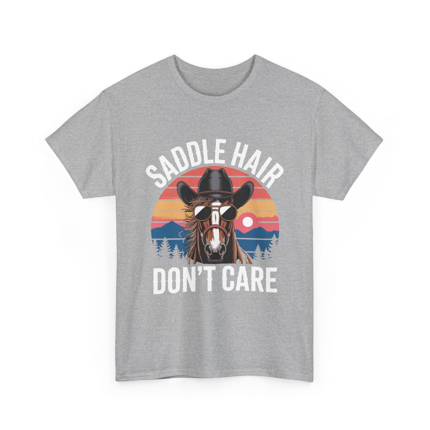 Saddle Hair Don't Care Horse Shirt – Funny Western Horse Lover Tee