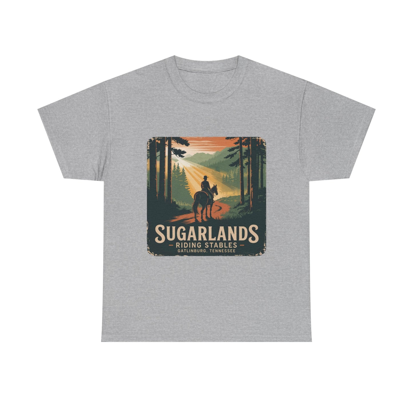 Sugarlands Riding Stables T-Shirt – Gatlinburg Tennessee Scenic Smoky Mountains Trail Tee