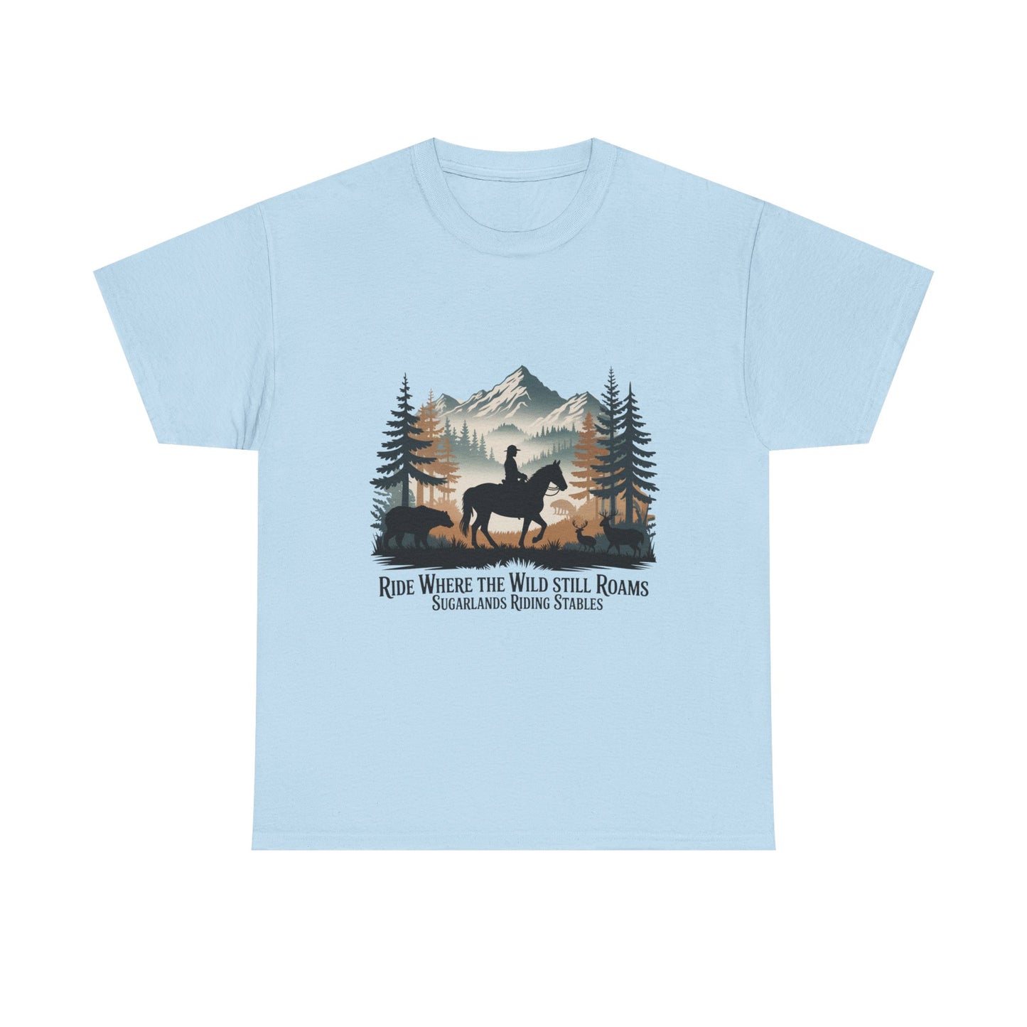 Ride Where the Wild Still Roams T-Shirt – Sugarlands Riding Stables Gatlinburg Tennessee Wildlife Tee