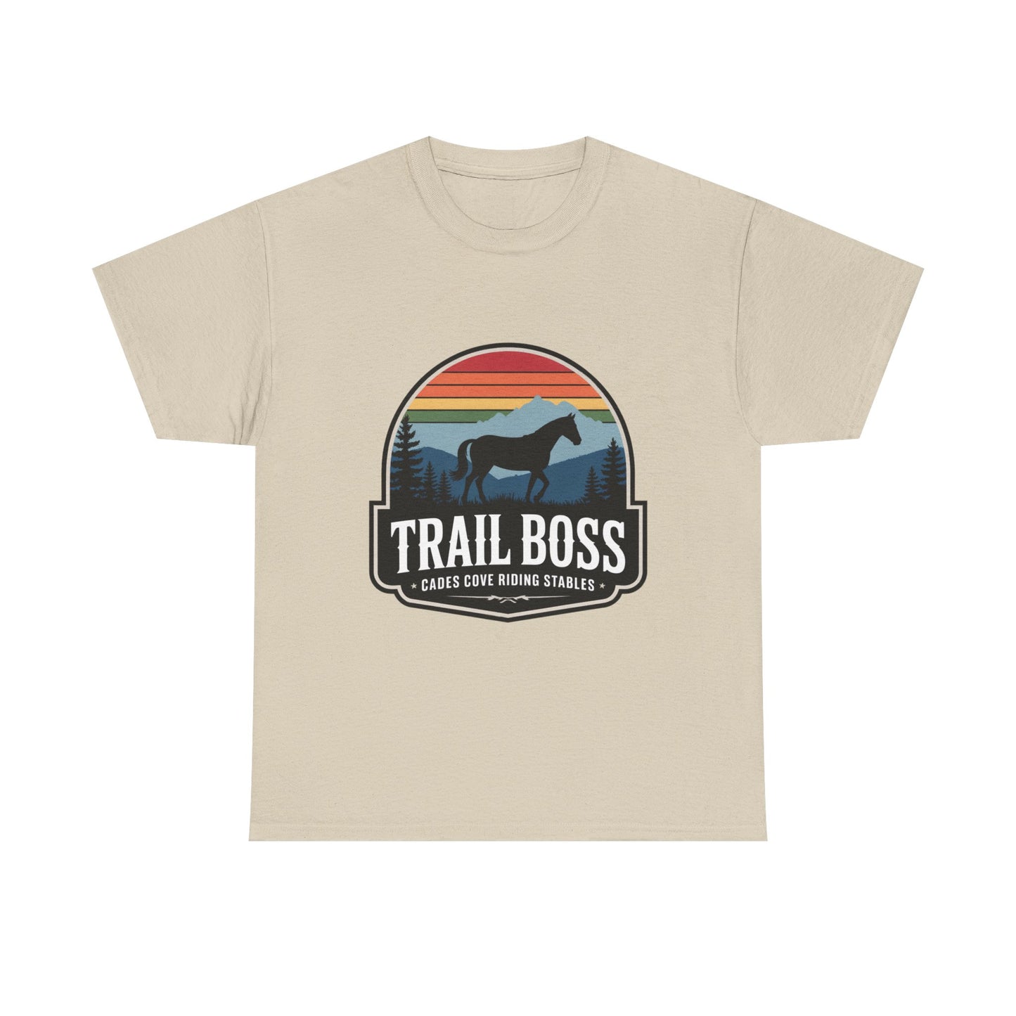Trail Boss Cades Cove Riding Stables Shirt – Vintage Horseback Riding Smoky Mountains Tee