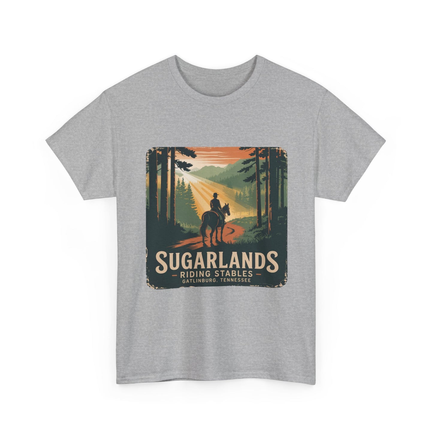 Sugarlands Riding Stables T-Shirt – Gatlinburg Tennessee Scenic Smoky Mountains Trail Tee