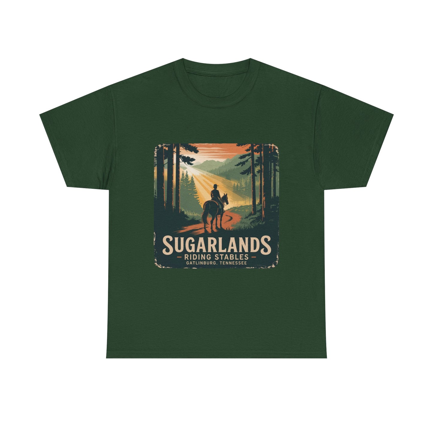 Sugarlands Riding Stables T-Shirt – Gatlinburg Tennessee Scenic Smoky Mountains Trail Tee