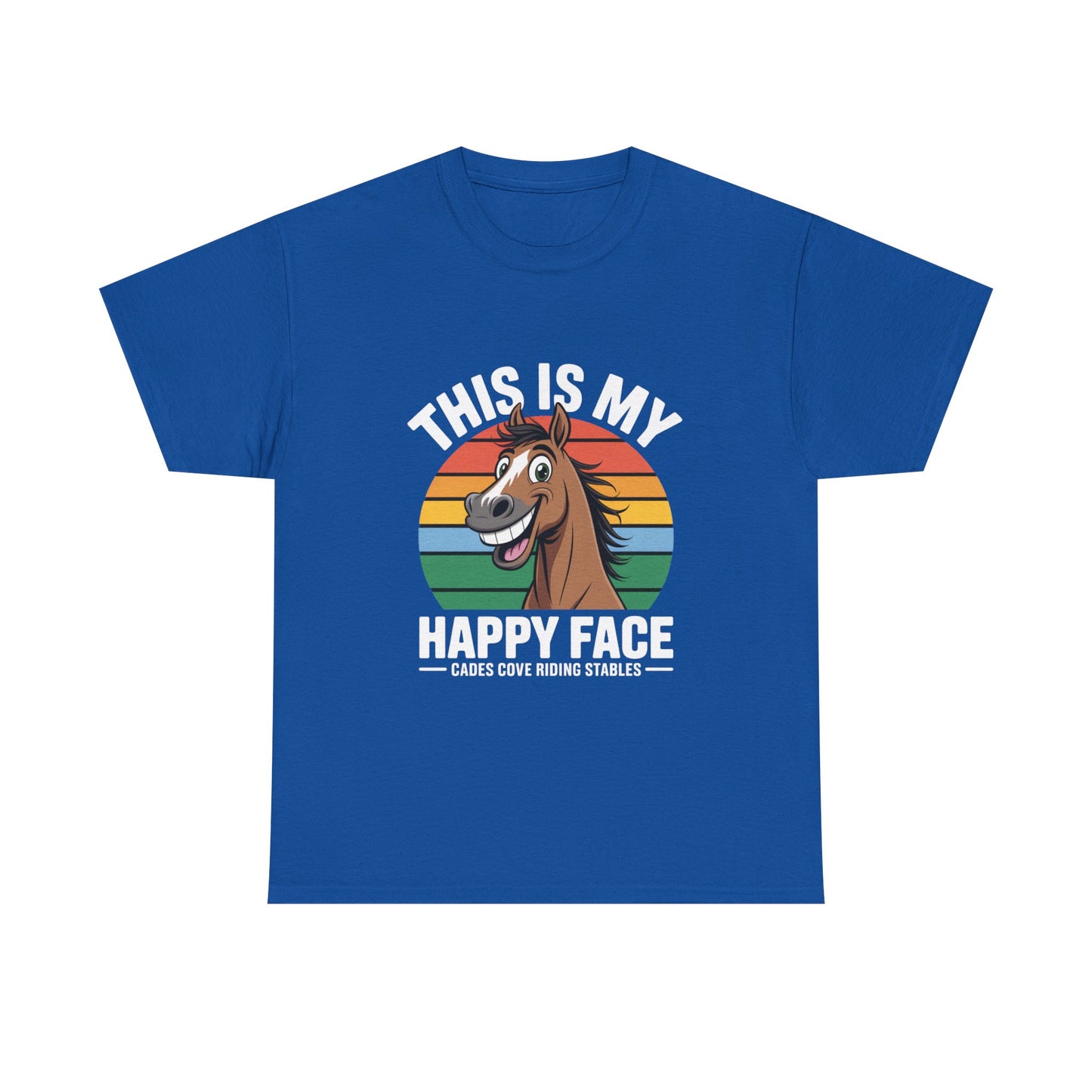 This Is My Happy Face Cades Cove Riding Stables Shirt – Funny Horse Adult Tee