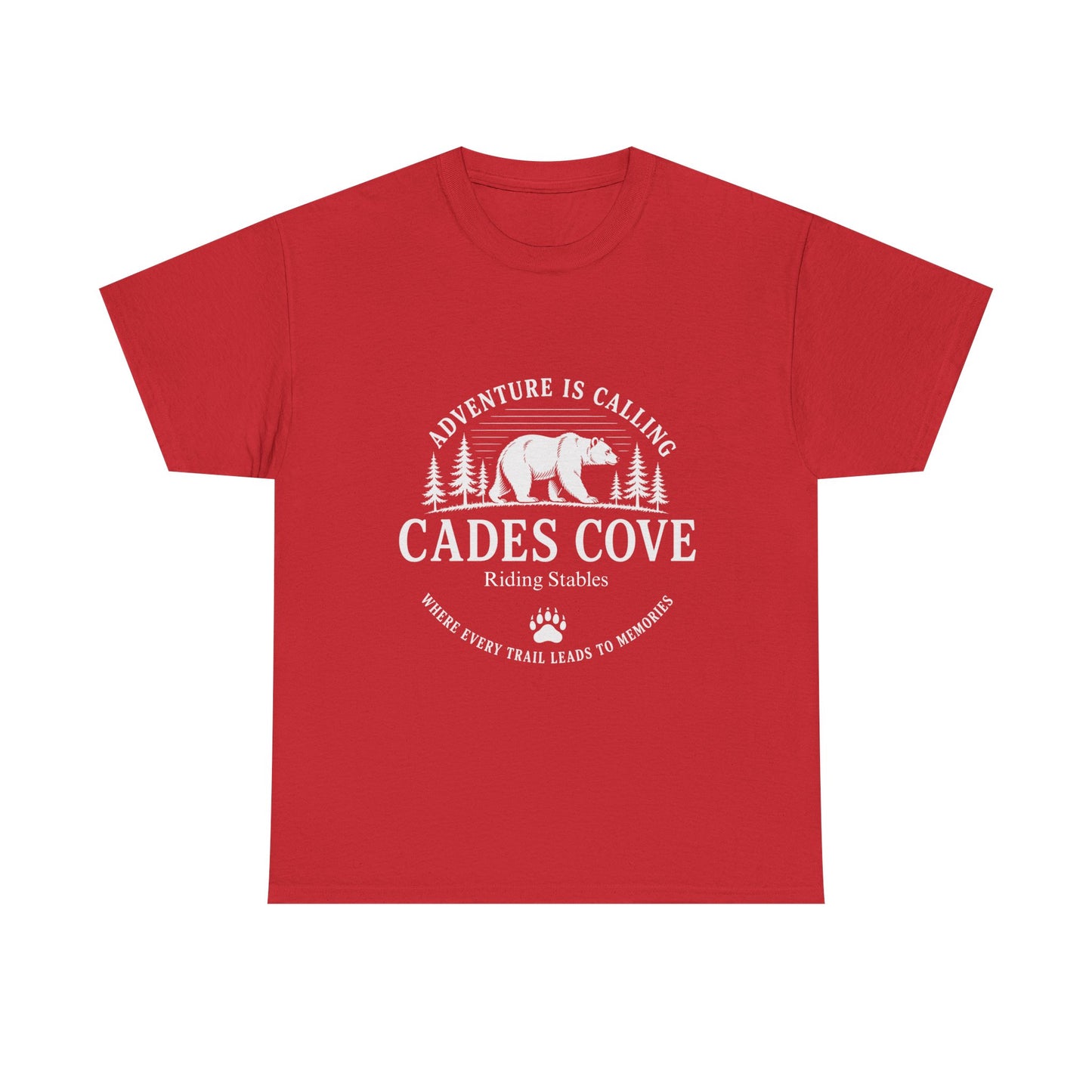 Cades Cove Riding Stables Adventure Is Calling Bear T-Shirt – Adult Smoky Mountains Tee