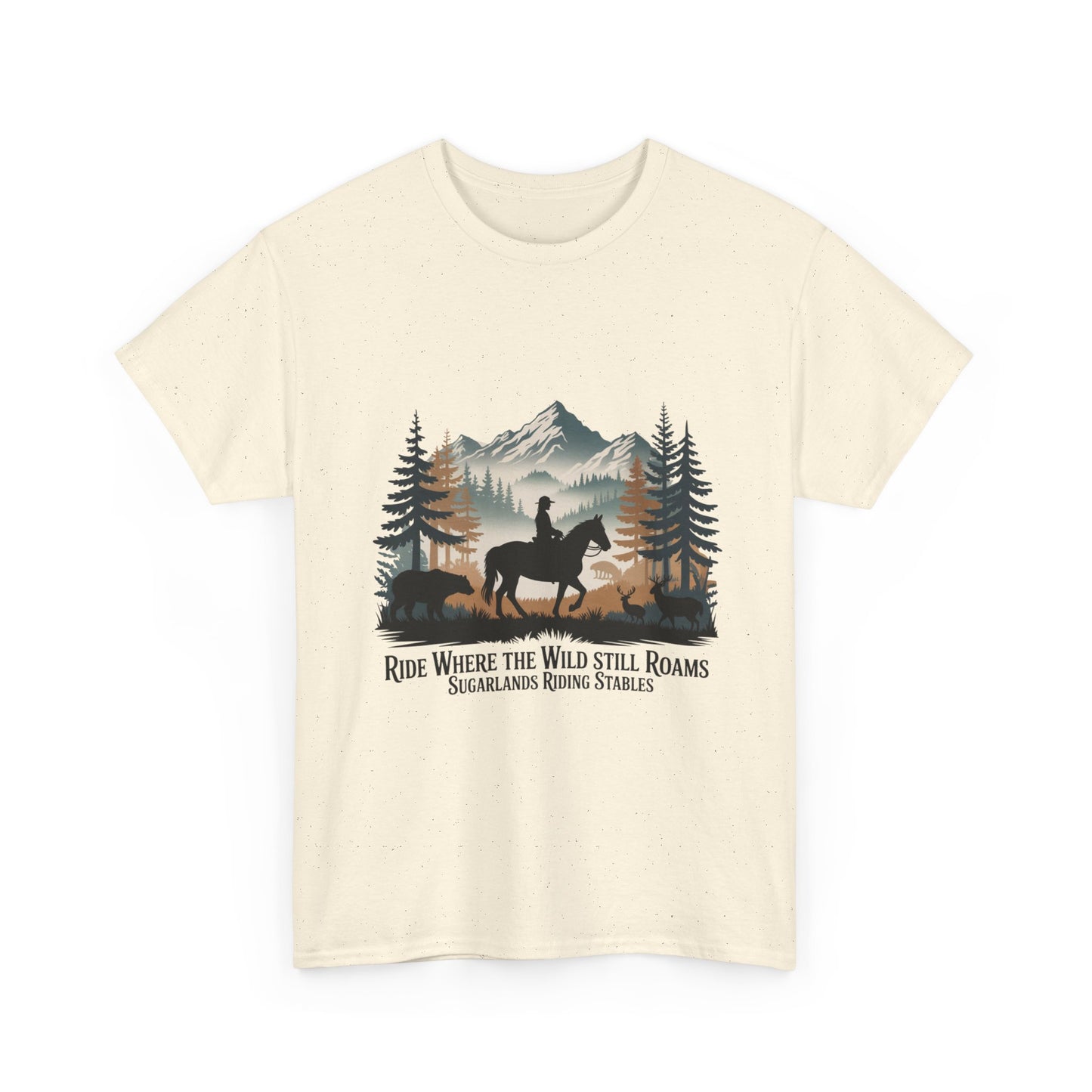 Ride Where the Wild Still Roams T-Shirt – Sugarlands Riding Stables Gatlinburg Tennessee Wildlife Tee