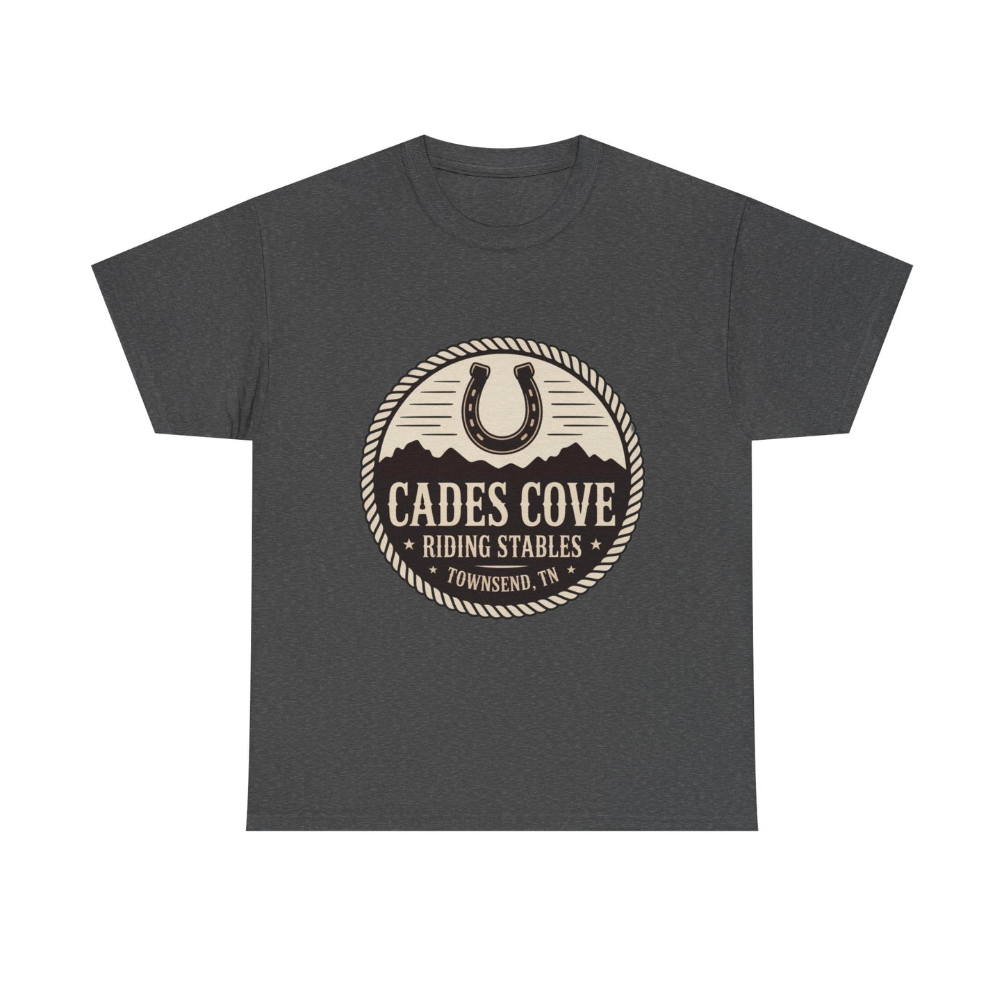 Cades Cove Riding Stables Townsend TN T-Shirt – Smoky Mountains Western Logo Tee