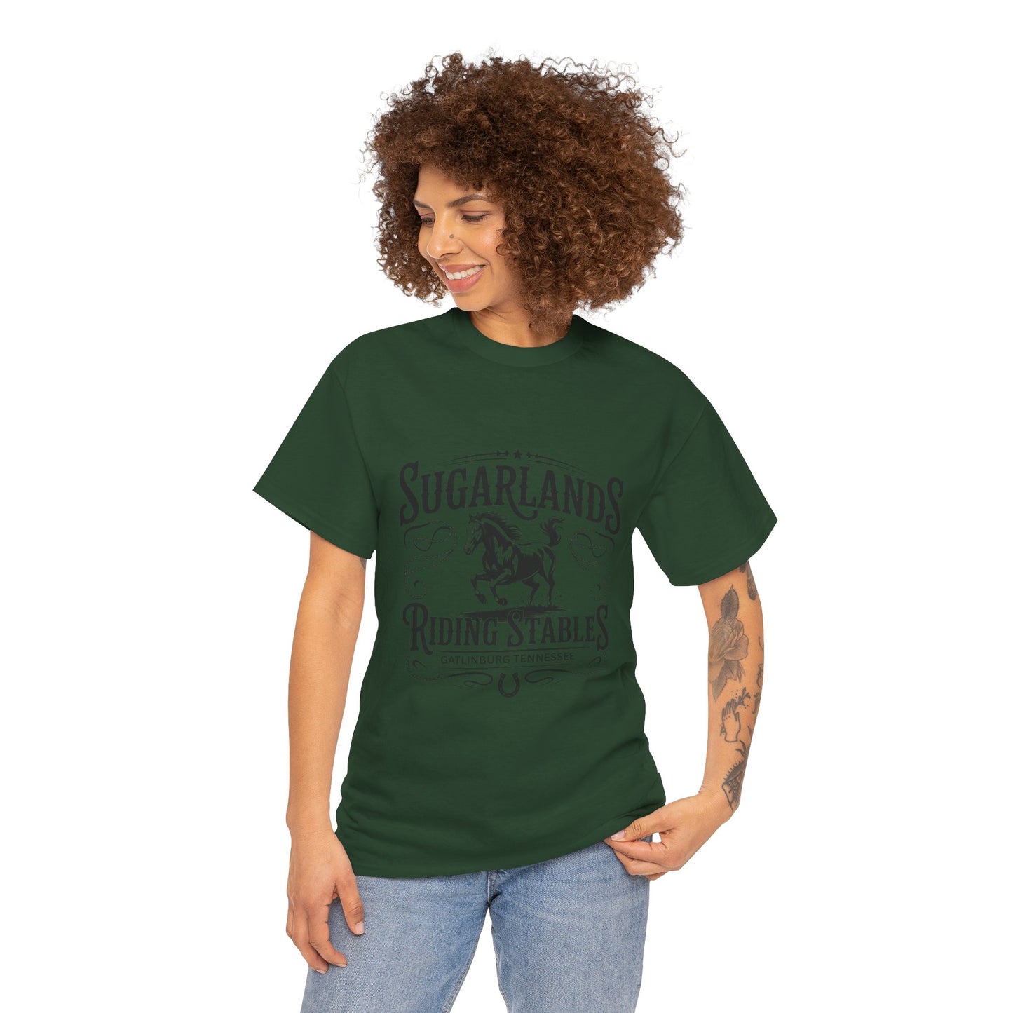 Sugarlands Riding Stables T-Shirt – Western Horse Design Gatlinburg Tennessee
